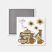 Aimant de temps de café (Recto/Verso)