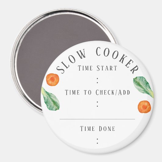 Aimant de temps de repas du cuisinier lent (Recto/Verso)