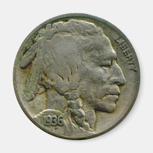 Aimant de têtes de nickel "Buffalo" américaines 19 (Devant)