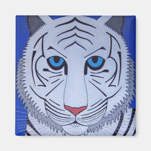 Aimant de tigre blanc ! (Devant)