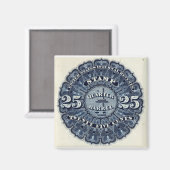 Aimant de timbre vintage 25c Revenus de bière (Recto/Verso)