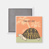 Aimant de tortue rayonné personnalisable 3 (Recto/Verso)