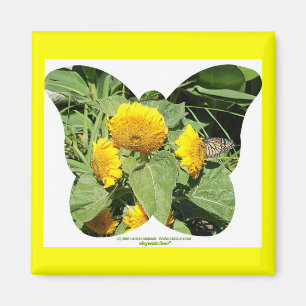 AIMANT DE TOURNESOLS D'AMOUR DE PAPILLONS