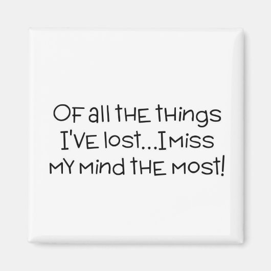 Aimant De toutes les choses que j'ai perdues, ma tête me  (Devant)