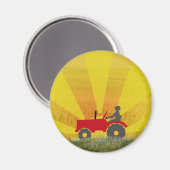 Aimant de tracteur rouge ou vert (Recto/Verso)