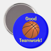 Aimant de travail d'équipe de basketball (Recto/Verso)