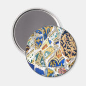 Aimant de tuiles jaunes Gaudi (Recto/Verso)