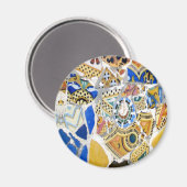 Aimant de tuiles jaunes Gaudi (Recto/Verso)