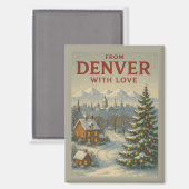 Aimant de vacances De Denver avec amour (Recto/Verso)