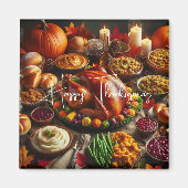 Aimant de vacances de Thanksgiving (Devant)