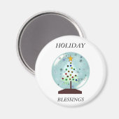 aimant de vacances snowglobe (Recto/Verso)