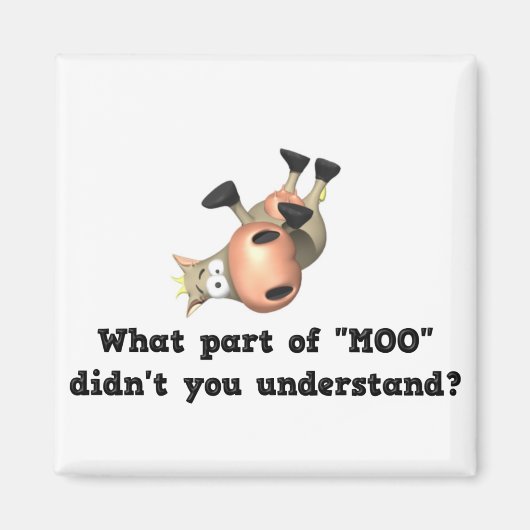 Aimant de vache drôle (Devant)