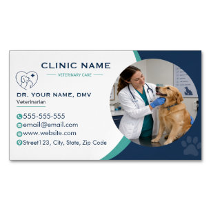 Aimant de véhicule de clinique vétérinaire moderne