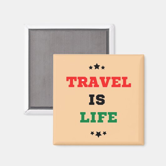 Aimant de vie de voyage (Recto/Verso)
