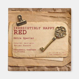 Aimant de vin rouge irrésistiblement heureux !