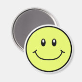 Aimant de visage souriant jaune 0001 (Recto/Verso)