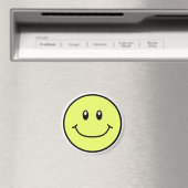 Aimant de visage souriant jaune 0001 (In Situ (Lave-vaisselle))