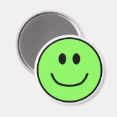 Aimant de visage souriant vert 0002 (Recto/Verso)
