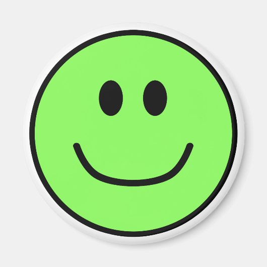 Aimant de visage souriant vert 0002 (Devant)