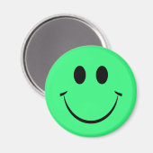 Aimant de visage vert brillant (Recto/Verso)