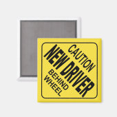 aimant de voiture de prudence (Recto/Verso)