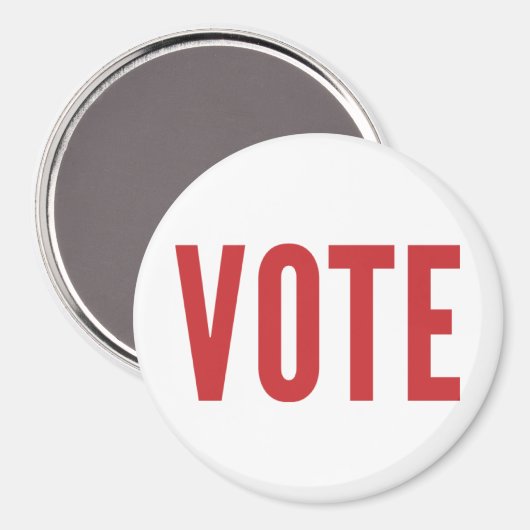 Aimant de VOTE - Rouge (Recto/Verso)