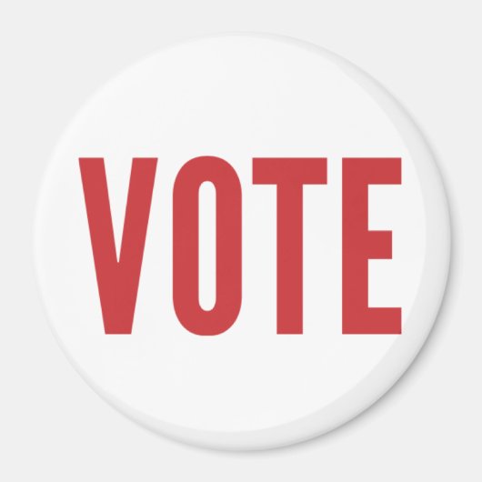 Aimant de VOTE - Rouge (Devant)