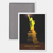 Aimant de voyage Statue de la Liberté (Recto/Verso)