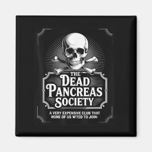 Aimant Dead Pancreas Society Chemise Crâne Crâne Drôle Di