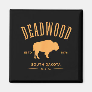 Aimant Deadwood Dakota du Sud États-Unis bison design sou