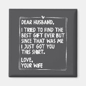 Aimant Dear Husband Matching Couples Style For Him And He (Devant)