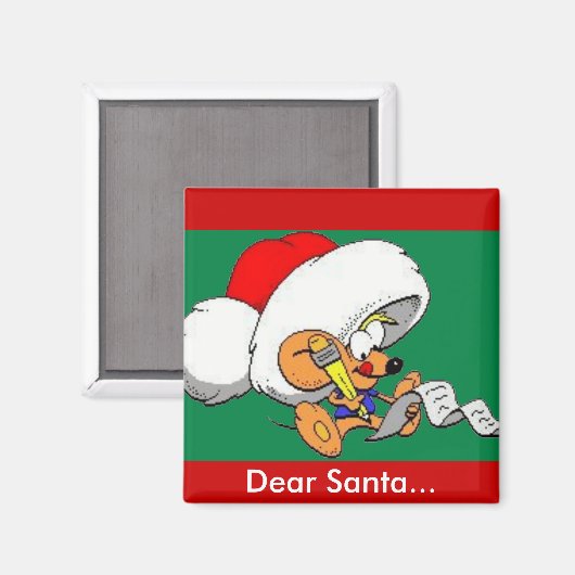 Aimant Dear Santa Mouse (Recto/Verso)