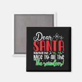 Aimant Dear Santa Naughty But Nice To All The Reindeer! F (Recto/Verso)