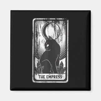 Aimant Débardeur de la carte Tarot Empress Cat noir