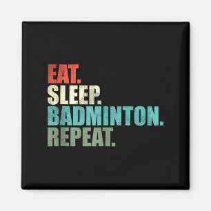 Aimant Débardeur Joueur de Badminton Rétro Vintage