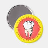 Aimant Début molaire extrait du dessin en rouge blanc (Recto/Verso)