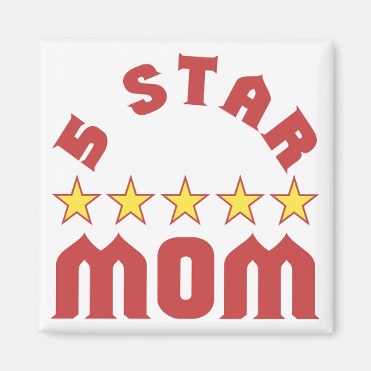 Aimant Décerné 5 étoiles à Maman (Devant)