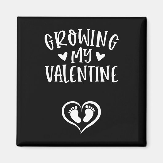 Aimant Déclaration de grossesse de ma Saint-Valentin en c (Devant)
