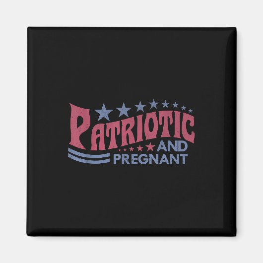 Aimant Déclaration de grossesse du 4 juillet Mama Patriot (Devant)
