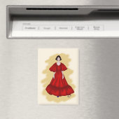 Aimant Déclaration Regard Rouge avec Scène Jaune Rêveuse (In Situ (Lave-vaisselle))