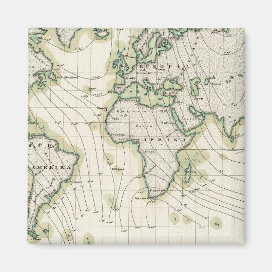 Aimant Déclination magnétique mondiale (Devant)