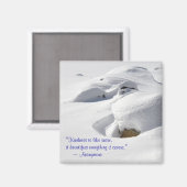 Aimant Déclins de neige sur rochers Personnalisés (Recto/Verso)