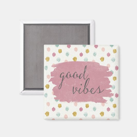 Aimant Déco douce IV | GOOD VIBES (Recto/Verso)