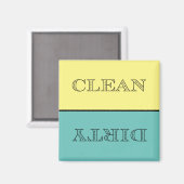 Aimant Déco Lave-vaisselle propre/sale magnétique (Jaune/ (Recto/Verso)