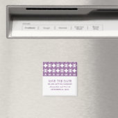 Aimant Déco moderne violet Enregistrer l'aimant de date (In Situ (Lave-vaisselle))