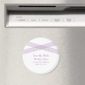 Aimant Déco moderne violet Enregistrer l'aimant de date (In Situ (Lave-vaisselle))