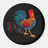 Aimant DeColores Cursillo Coq Coloré (Devant)