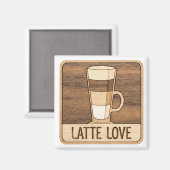 Aimant Décor de café pour amoureux (Recto/Verso)