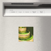 Aimant Décor de gâteau Mariage vert irlandais (In Situ (Lave-vaisselle))