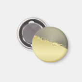 Aimant Décor de luxe sur or & argent, Monogramme (Recto/Verso)